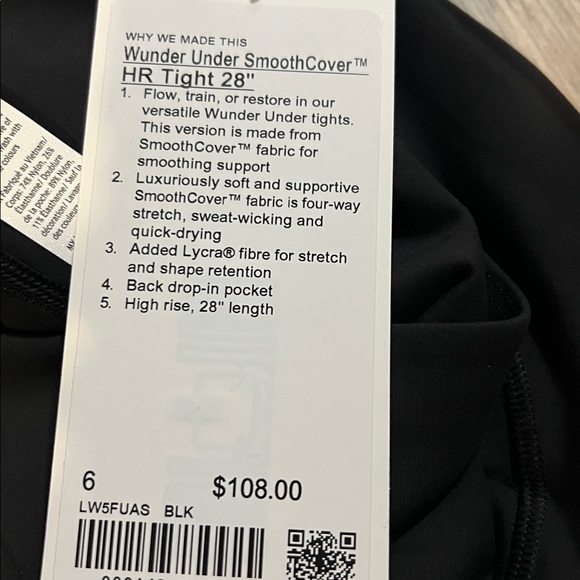 Lululemon Wunder Under SmoothCover HR Leggings 28” Black 6,8,10,12 & 14 NWT - Picture 6 of 14